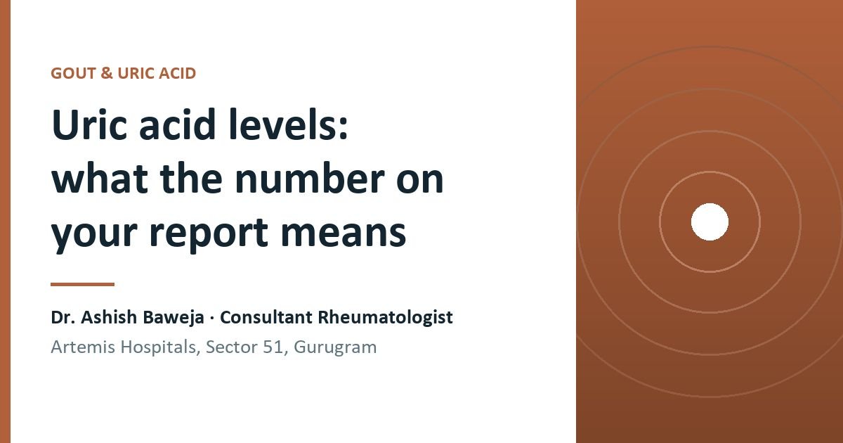 The number on a uric acid report is a risk factor, not a diagnosis. What it measures, why it can look normal during an attack, and what actually confirms gout.